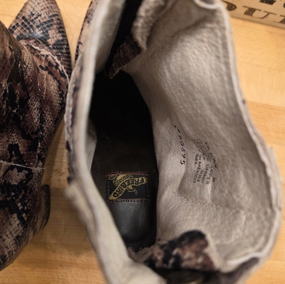 Freebird By Steven Joey Leather Ankle Boots Brown Snake Embossed Womens Sz 9 NEW - Picture 5 of 9